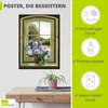 ARTland Poster Hortensien am Fenster Größe: 90x120 cm Produktbild-Vorschau 2