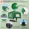 A diagram showcasing the features of a green pop-up gazebo. Produktbild-Vorschau