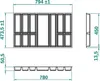 ORGA-BOX III Besteckeinsatz grau 473,5 x 794 mm für 90 cm Produktbild-Vorschau 4