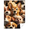 MuchoWow® Poster Hunde - Tiere - Braun - Schwarz - Muster - Produktbild-Vorschau 1