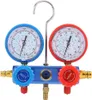 A dual-gauge manifold set for testing air conditioning systems, presented against a white background. Produktbild-Vorschau