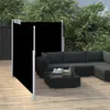 vidaXL Ausziehbare Seitenmarkise Schwarz 120 x 600 cm Produktbild-Vorschau 3