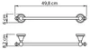 Gedy NEVIS Handtuchhalter 450mm, Chrom Produktbild-Vorschau 3