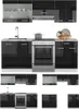 Küche Vicco R-Line Schwarz Hochglanz/Weiß 200 cm Ohne Produktbild-Vorschau 7