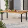 Zahradní stůl COSTWAY s otvorem pro slunečník, 200x100 cm, Náhled obrázku produktu 2