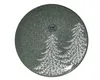 Frühstücksteller 20cm Keramik Tannenbäume Motiv Grün / Weiß Produktbild-Vorschau 2