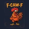 F-CAW-F Lustiger Hahn Gockel Bauernhof Spruch Vintage Retro Produktbild-Vorschau 3
