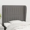vidaXL Kopfteil mit Ohren Dunkelgrau 93x23x118/128 cm Stoff Produktbild-Vorschau 16