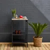 sweeek - Outdoor-Küche aus Stahl mit 2 Regalböden L 49 cm - Produktbild-Vorschau 4