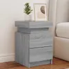 vidaXL Comodino con luci a LED Grigio Sonoma 35x39x55 cm Anteprima dell’immagine prodotto 2