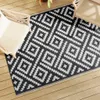vidaXL Outdoor-Teppich ARAKIL Weiß und Schwarz 140x200 cm Produktbild-Vorschau 2
