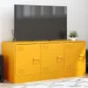Mobile TV giallo senape 99x39x44 cm acciaio Anteprima dell’immagine prodotto 2