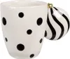 Clayre & Eef Tasse 350 ml Weiß Schwarz Keramik Produktbild-Vorschau 1