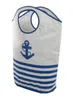 Wäschesammler Wäschetonnen Tasche faltbar Polyester Marine Produktbild-Vorschau 4