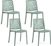 lot de 4 chaises empilables en polypropylène avec fibre de Voir les images du produit 1