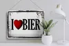 Blechschild i Love Bier, 40 x 30 cm, Blechschilder Spruch Produktbild-Vorschau 4