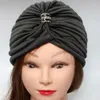 Damen Turban Kopfbedeckung Fashion Anthrazit Produktbild-Vorschau 3