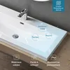 doporro Lavabo Vasque Blanc 100cm à Encastrer Colossum01 Voir les images du produit 3
