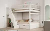 Letto a castello in legno massello Sweiko 140x200 cm, con Anteprima dell’immagine prodotto 4