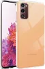 A transparent phone case is shown on a peach-colored phone. Anteprima dell’immagine prodotto