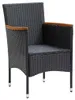 vidaXL Garten-Essstühle 4 Stk. Poly Rattan Schwarz Produktbild-Vorschau 2