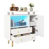 Buffet Merax avec portes coulissantes en verre à LED, Voir les images du produit 9