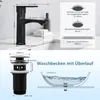 Homelody Wasserhahn Bad Schwarz +Universal Ablaufgarnitur Produktbild-Vorschau 15