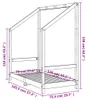 detská postieľka vidaXL Black 70x140 cm z masívneho Náhľad obrázku produktu 7