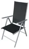 Klappsessel 4er-Set 56x65,5 cm Aluminium Grau Textilene Produktbild-Vorschau 1