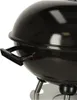 A close-up view of a black portable charcoal grill. Produktbild-Vorschau