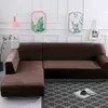 Stretch Samt Sofahusse Sofabezug L-Form Schnittsofa Produktbild-Vorschau 2