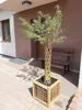 Blumentopf Rechteckig aus Weide und Holz - Pflanzgefäß für Produktbild-Vorschau 6