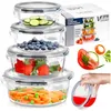 Vilde | Lunchboxen Set - Glasbehälter - 4 Stück - 1,3 L Bis Produktbild-Vorschau 1