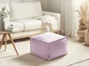 BELIANI Pouf Rosa Baumwolle 50 x 50 cm mit EPS-Perlen Produktbild-Vorschau 2