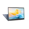 A blue 2-in-1 laptop is shown from a diagonal angle with its screen open, displaying a colorful abstract image. Produktbild-Vorschau