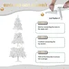 An image showing the assembly steps for a white artificial Christmas tree. Produktbild-Vorschau