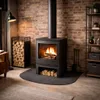 Bodenschutzmatte für Holz- und Pelletöfen aus Stahl 90x80 Produktbild-Vorschau 3