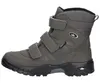 A single gray winter boot with black soles and three velcro straps, shown from the side against a white background. Produktbild-Vorschau