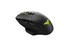 A black gaming mouse with yellow accents is shown against a white background. Produktbild-Vorschau