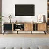 Sweiko Mobile TV rustico marrone, mobile basso, mobile TV, Anteprima dell’immagine prodotto 1