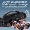 A close-up, cutaway view of a black portable speaker, highlighting its internal components and text describing its features. Náhled obrázku produktu