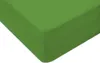 A close-up view of a green fitted sheet. Produktbild-Vorschau