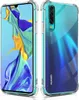 A clear protective phone case is shown from the front and back, displaying a Huawei P30 phone inside. Produktbild-Vorschau