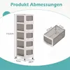 COSTWAY 5 Schubladen Nischenschrank mit Rollen, Produktbild-Vorschau 3