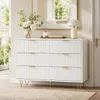 INONEFT Kommode mit 6 Schubladen, Weiß Sideboard mit Produktbild-Vorschau 1