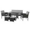 SVITA DENVER Polyrattan Gartenmöbel Set Essgruppe Lounge Produktbild-Vorschau 1