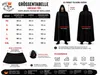 Halloween Umhang XL (160cm) Schwarz mit Kapuze für Vampire, Produktbild-Vorschau 7