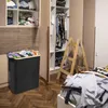 JOIEYOU Wäschekorb 3 Fächer Wäschesammler Wäschesortierer Produktbild-Vorschau 4
