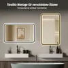 LED Badezimmerspiegel 70x90 cm mit schwarzem Produktbild-Vorschau 9