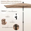 COSTWAY Parasol balkonowy 210 x 140 cm, prostokątny parasol Podgląd zdjęcia produktu 6